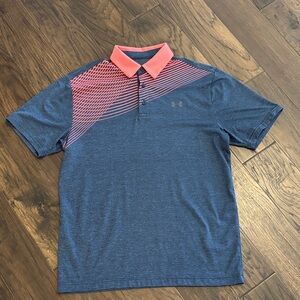 Under Armour Men's Polo in Blue and Coral